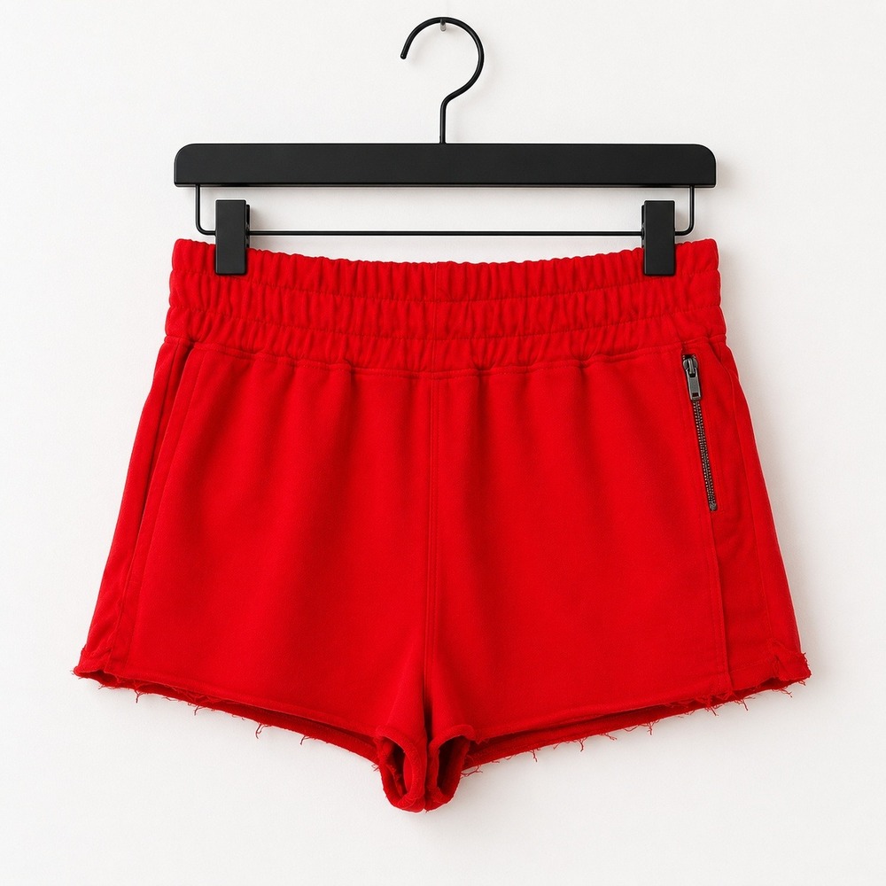 FP Movement Booty Shorts Womens S Red Cotton Blend Activewear Gym Festival Wear